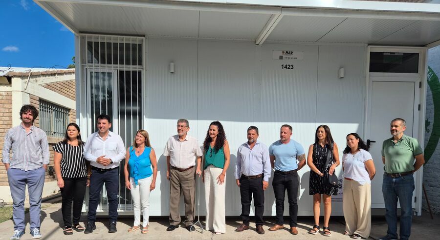 Comenzaron los trabajos de instalación de las aulas portantes