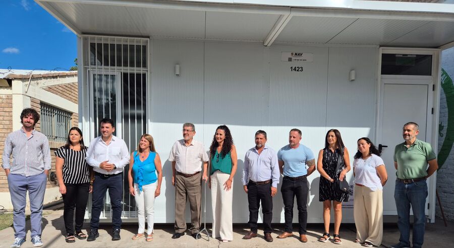 Comenzaron los trabajos de instalación de las aulas portantes