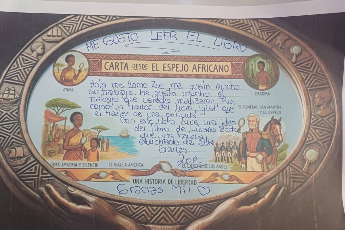 retrato completado por los estudiantes