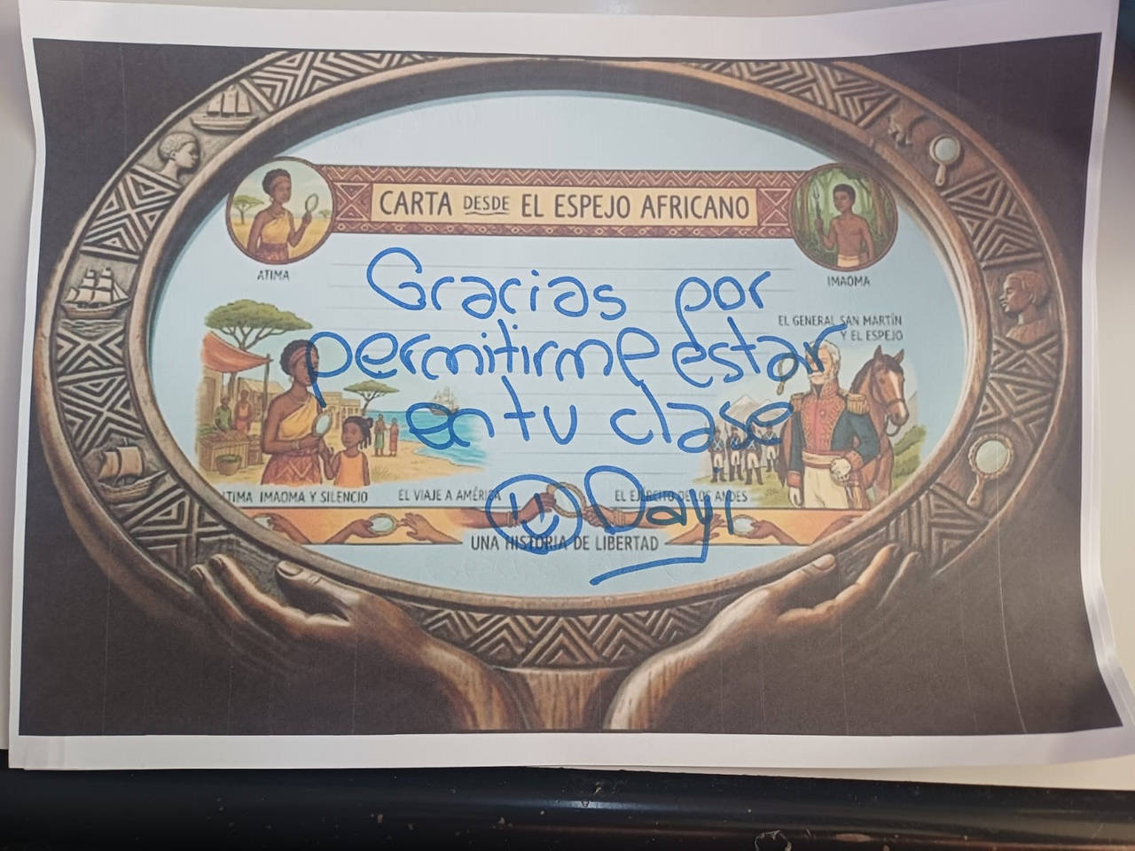 retrato completado por los estudiantes